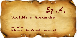 Szoldán Alexandra névjegykártya