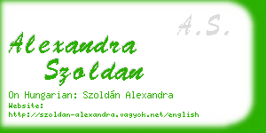 alexandra szoldan business card